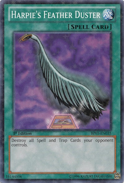 Harpie's Feather Duster - BP01-EN035 - Starfoil Rare - 1st Edition available at 401 Games Canada