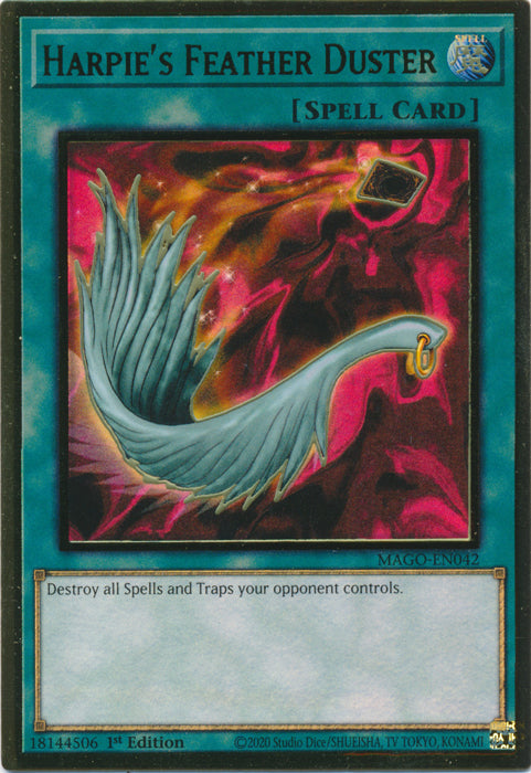 Harpie's Feather Duster - MAGO-EN042 - Premium Gold Rare - 1st Edition available at 401 Games Canada