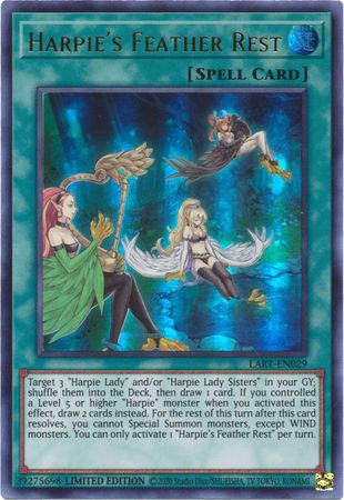 Harpie's Feather Rest - LART-EN029 - Ultra Rare - Limited Edition available at 401 Games Canada