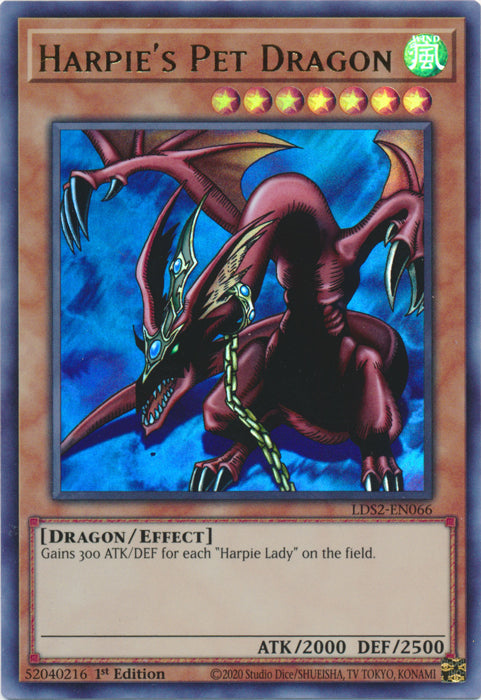 Harpie's Pet Dragon (Blue) - LDS2-EN066 - Ultra Rare - 1st Edition available at 401 Games Canada