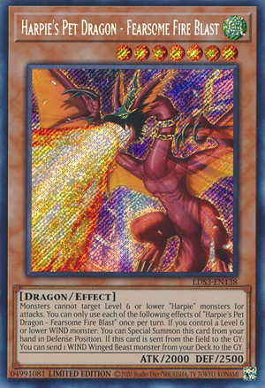 Harpie's Pet Dragon - Fearsome Fire Blast - LDS3-EN138 - Secret Rare - Limited Edition available at 401 Games Canada