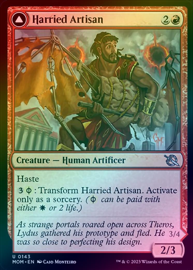 Harried Example 401 Games Canada - Harried Artisan // Phyrexian Skyflayer (Foil) (MOM)