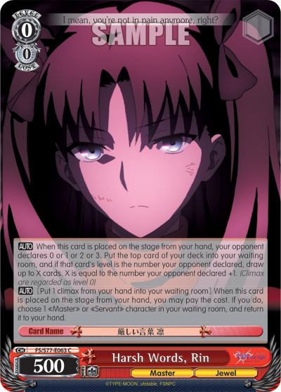 Harsh Words, Rin (C) available at 401 Games Canada