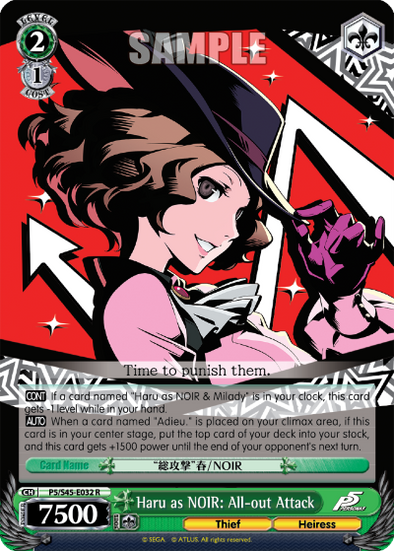 Haru as NOIR: All-out Attack - P5/S45-E032 - Rare available at 401 Games Canada