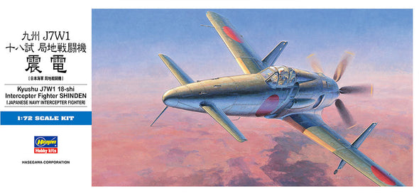 Hasegawa - Kyushu J7W1 Eighteen Test Local Fighter Shinden 1/72 (D20) available at 401 Games Canada