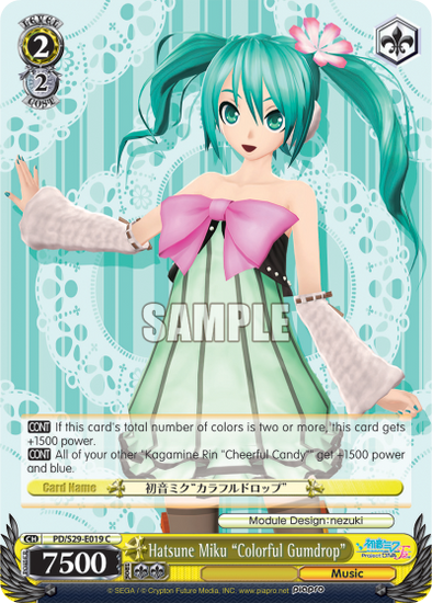 Hatsune Miku "Colorful Gumdrop" - PD/S29-E019 - Common available at 401 Games Canada