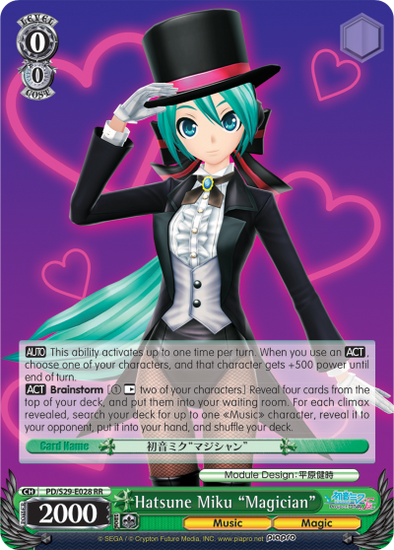 Hatsune Miku "Magician" - PD/S29-E028 - Double Rare available at 401 Games Canada