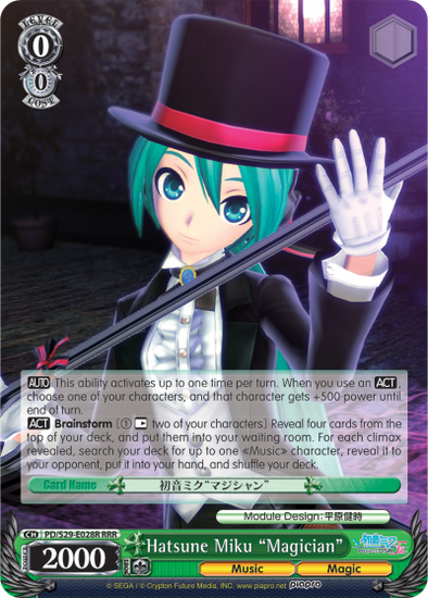 Hatsune Miku "Magician" - PD/S29-E028R - Triple Rare available at 401 Games Canada