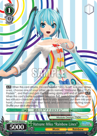 Hatsune Miku "Rainbow Lines" - PD/S29-E035 - Rare available at 401 Games Canada