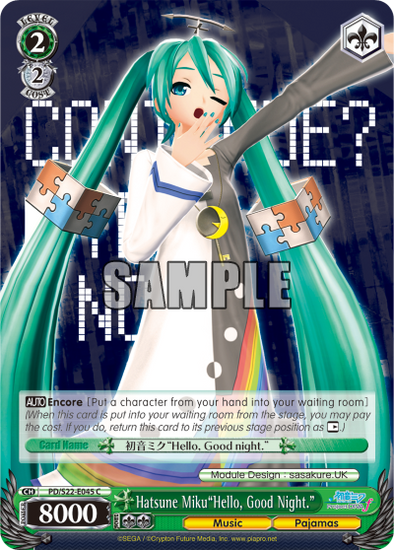 Hatsune Miku"Hello, Good Night." - PD/S22-E045 - Common available at 401 Games Canada