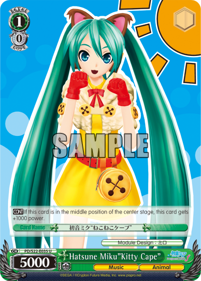 Hatsune Miku"Kitty Cape" - PD/S22-E035 - Uncommon available at 401 Games Canada