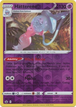 Hatterene - 073/198 - Holo Rare - Reverse Holo available at 401 Games Canada