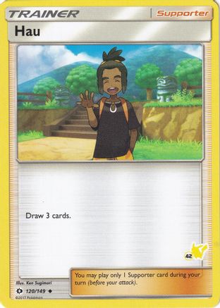 Hau (#42 Pikachu Stamped) - 120/149 - Promo available at 401 Games Canada