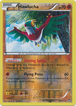 Hawlucha - 63/111 - Holo Rare - Reverse Holo available at 401 Games Canada