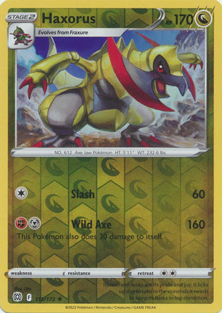 Haxorus - 112/172 - Rare - Reverse Holo available at 401 Games Canada