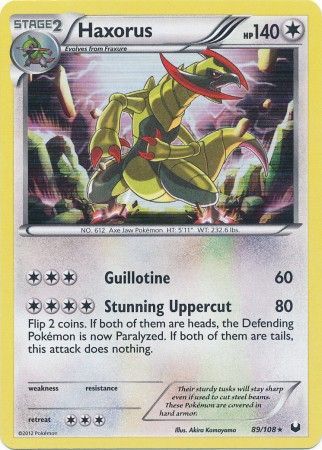 Haxorus - 89/108 - Holo Rare available at 401 Games Canada