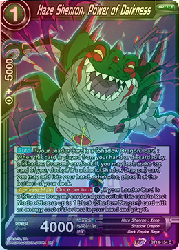 Haze Shenron, Power of Darkness - BT14-134 - Common (FOIL) available at 401 Games Canada