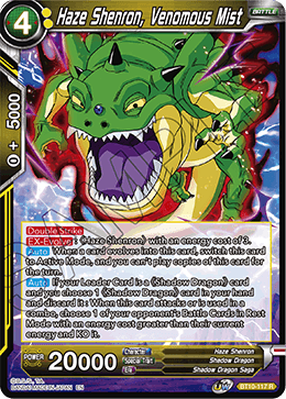 Haze Shenron, Venomous Mist - BT10-117 - Rare (FOIL) (Reprint) available at 401 Games Canada