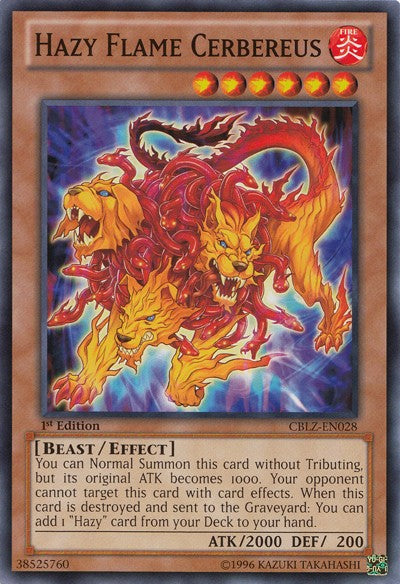 Hazy Flame Cerbereus - CBLZ-EN028 - Common - 1st Edition available at 401 Games Canada