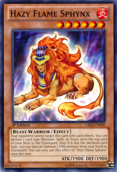 Hazy Flame Sphynx - CBLZ-EN030 - Common - 1st Edition available at 401 Games Canada