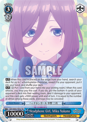 Headphone Girl, Miku Nakano - 5HY/W83-TE52 - Trial Deck available at 401 Games Canada