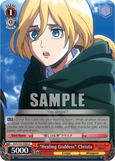 "Healing Goddess" Christa - AOT/S35-E066 - Uncommon available at 401 Games Canada