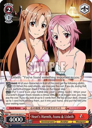 Heart's Warmth, Asuna & Lisbeth - SAO/S100-E071 - Common available at 401 Games Canada