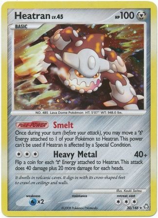 Heatran - 30/146 - Holo Rare - Theme Deck Exclusive available at 401 Games Canada