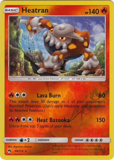 Heatran - 48/214 - Holo Rare - Reverse Holo available at 401 Games Canada