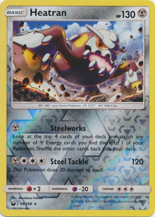 Heatran - 98/168 - Holo Rare - Reverse Holo available at 401 Games Canada