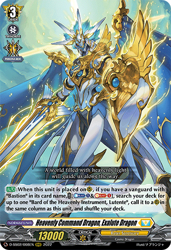 Heavenly Command Dragon, Exalute Dragon - D-SS02/008 - Triple Rare available at 401 Games Canada