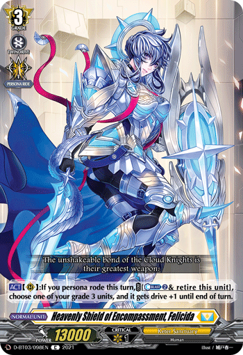 Heavenly Shield of Encompassment, Felicida - D-BT03/098 - Common available at 401 Games Canada