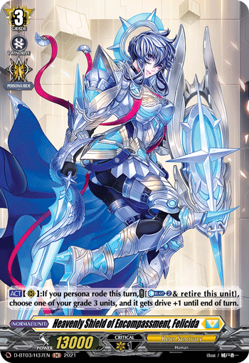 Heavenly Shield of Encompassment, Felicida - D-BT03/H37 - Holo Rare available at 401 Games Canada