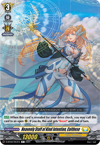Heavenly Staff of Kind Intention, Colthese - D-BT02/097 - Common available at 401 Games Canada