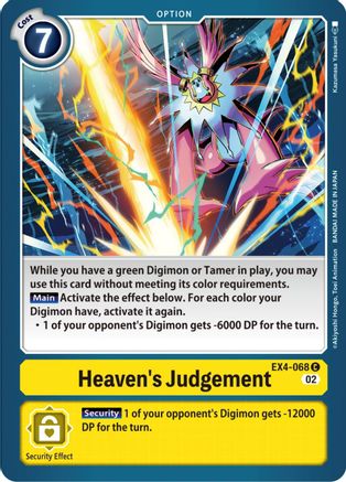 Heaven's Judgement - EX4-068 - Common available at 401 Games Canada