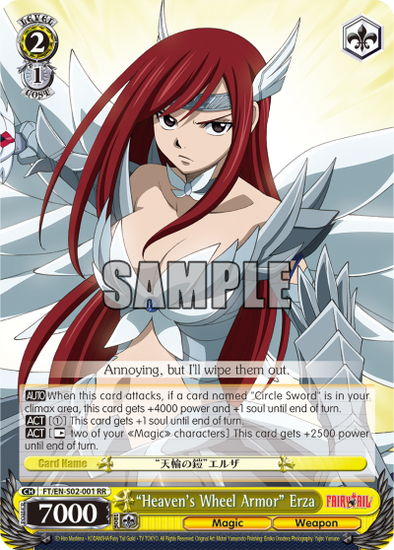 "Heaven's Wheel Armor" Erza - FT/EN-S02-001 - Double Rare available at 401 Games Canada