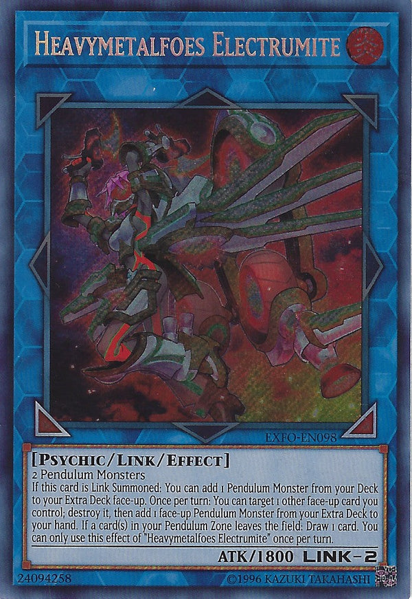 Heavymetalfoes Electrumite - EXFO-EN098 - Secret Rare - Unlimited available at 401 Games Canada