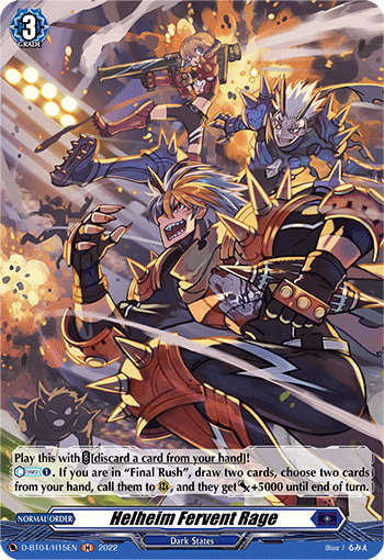 Helheim Fervent Rage - D-BT04/H15 - Holo Rare available at 401 Games Canada