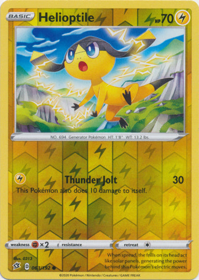 Helioptile - 063/192 - Common - Reverse Holo available at 401 Games Canada