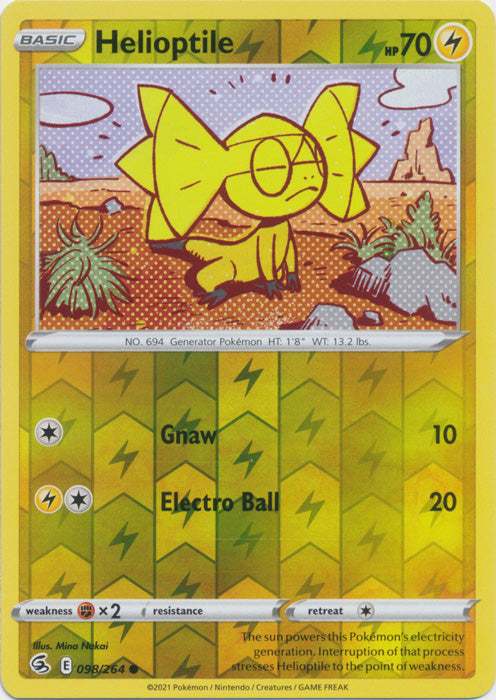 Helioptile - 098/264 - Common - Reverse Holo available at 401 Games Canada