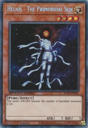 Helios - The Primordial Sun - SGX3-ENF01 - Secret Rare - 1st Edition available at 401 Games Canada