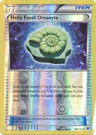 Helix Fossil Omanyte - 102/124 - Uncommon - Reverse Holo available at 401 Games Canada