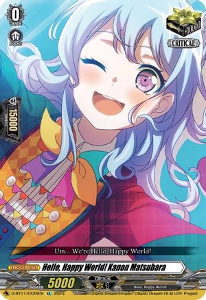 Hello, Happy World! Kanon Matsubara - D-BT11/EX24EN - Extra Rare available at 401 Games Canada