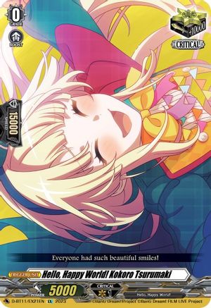 Hello, Happy World! Kokoro Tsurumaki - D-BT11/EX21EN - Extra Rare available at 401 Games Canada