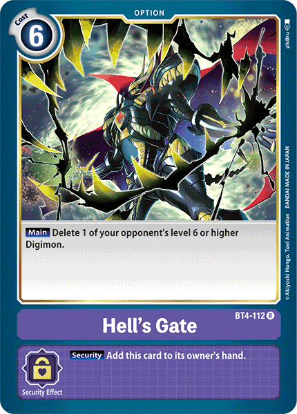 Hell's Gate - BT4-112 - Rare available at 401 Games Canada