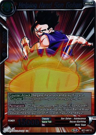 Helping Hand Son Gohan - BT7-007 - Common (FOIL) available at 401 Games Canada