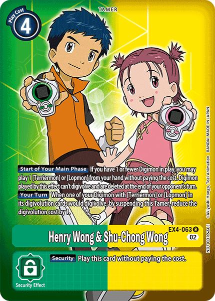 Henry Wong & Shu-Chong Wong (Alternate Art) - EX4-063 - Rare available at 401 Games Canada