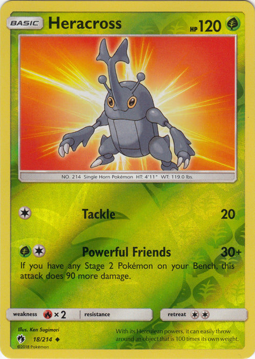 Heracross - 18/214 - Uncommon - Reverse Holo available at 401 Games Canada