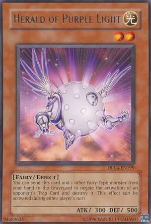 Herald of Purple Light - DR04 - EN199 - Rare available at 401 Games Canada