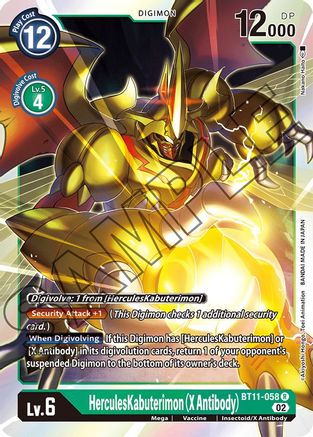 HerculesKabuterimon (X Antibody) - BT11-058 - Rare available at 401 Games Canada